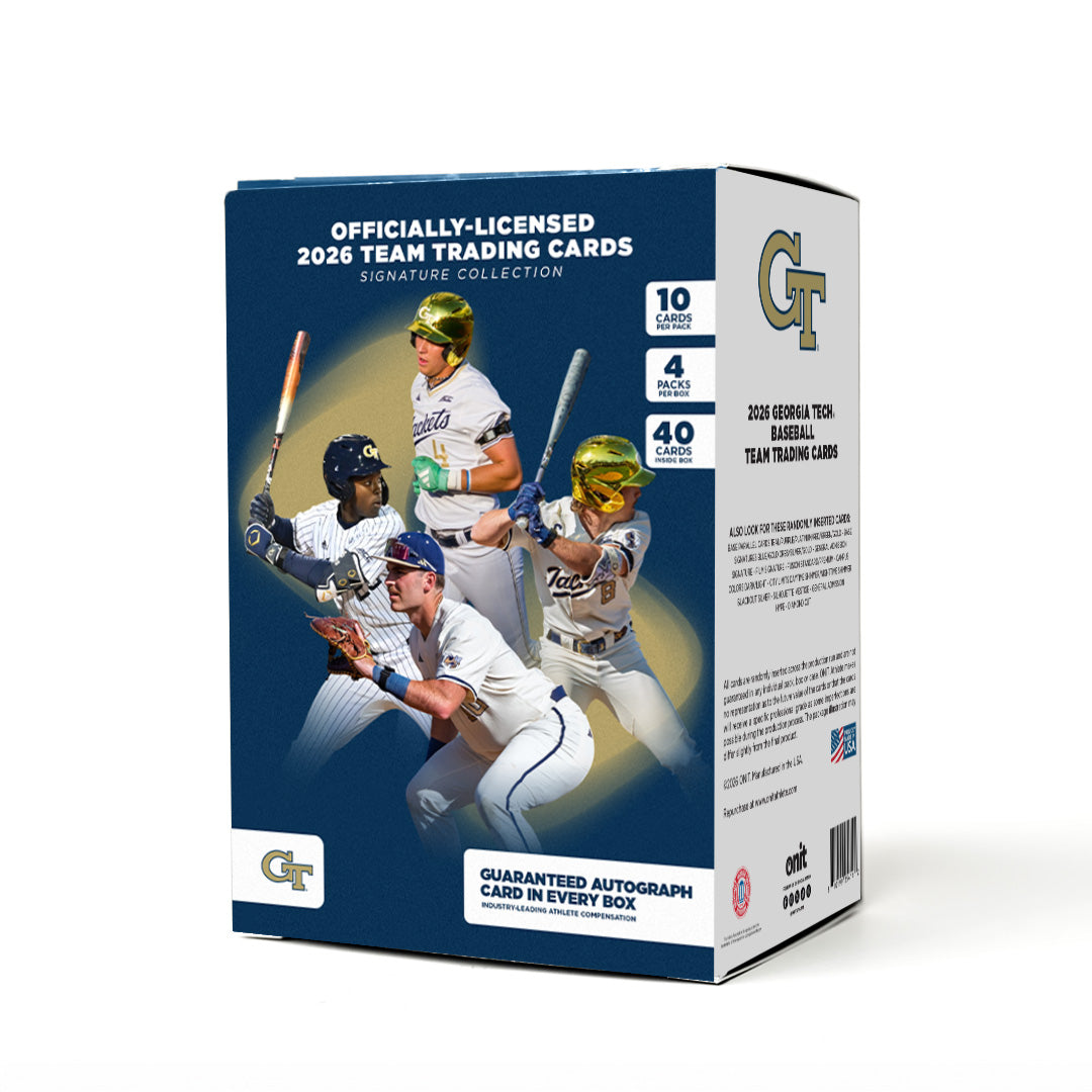 ONIT Georgia Tech Yellow Jackets Baseball 2025-2026 NIL Trading Card Platinum Box - Front View