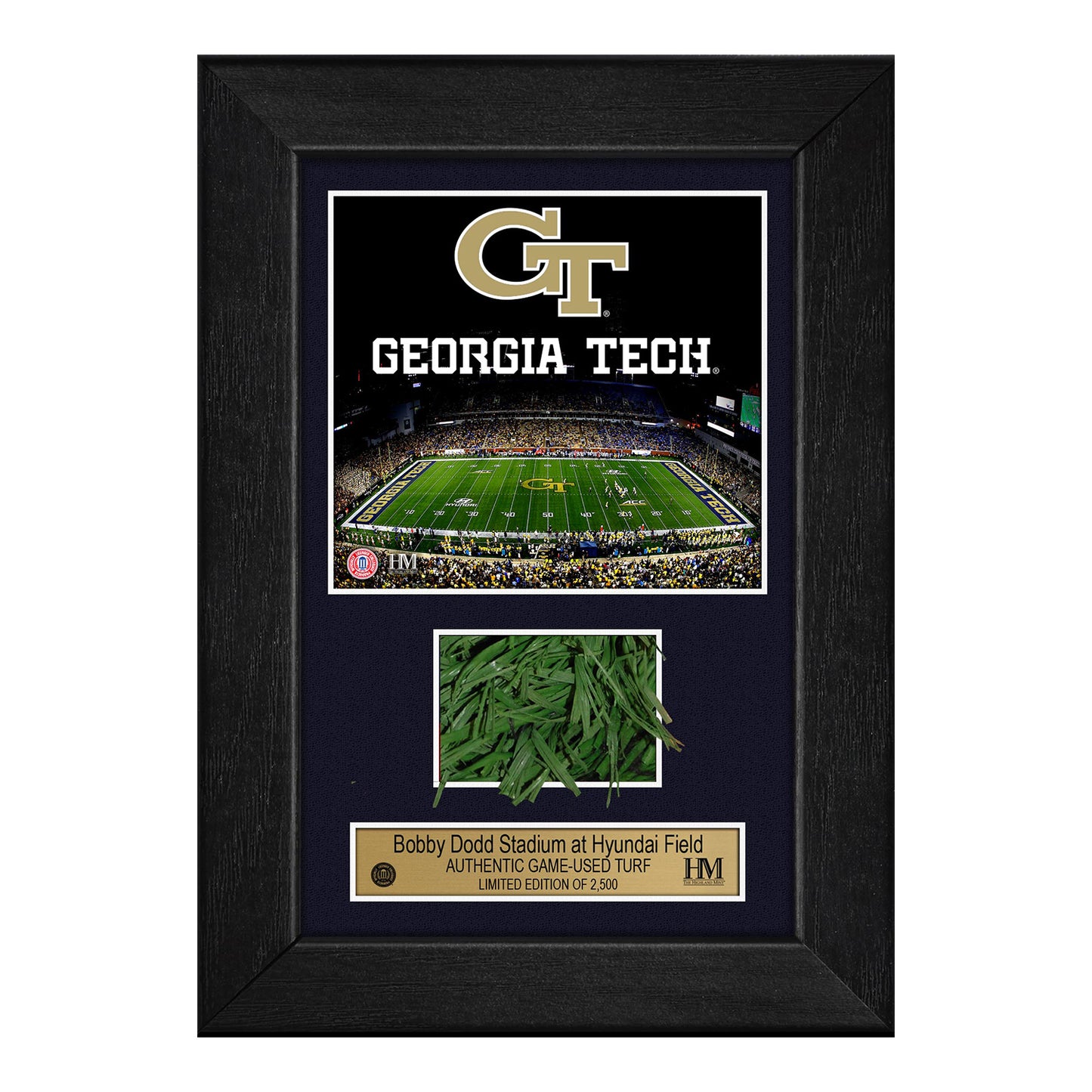 Georgia Tech Yellow Jackets Game-Used M-Series Turf Frame - Front View