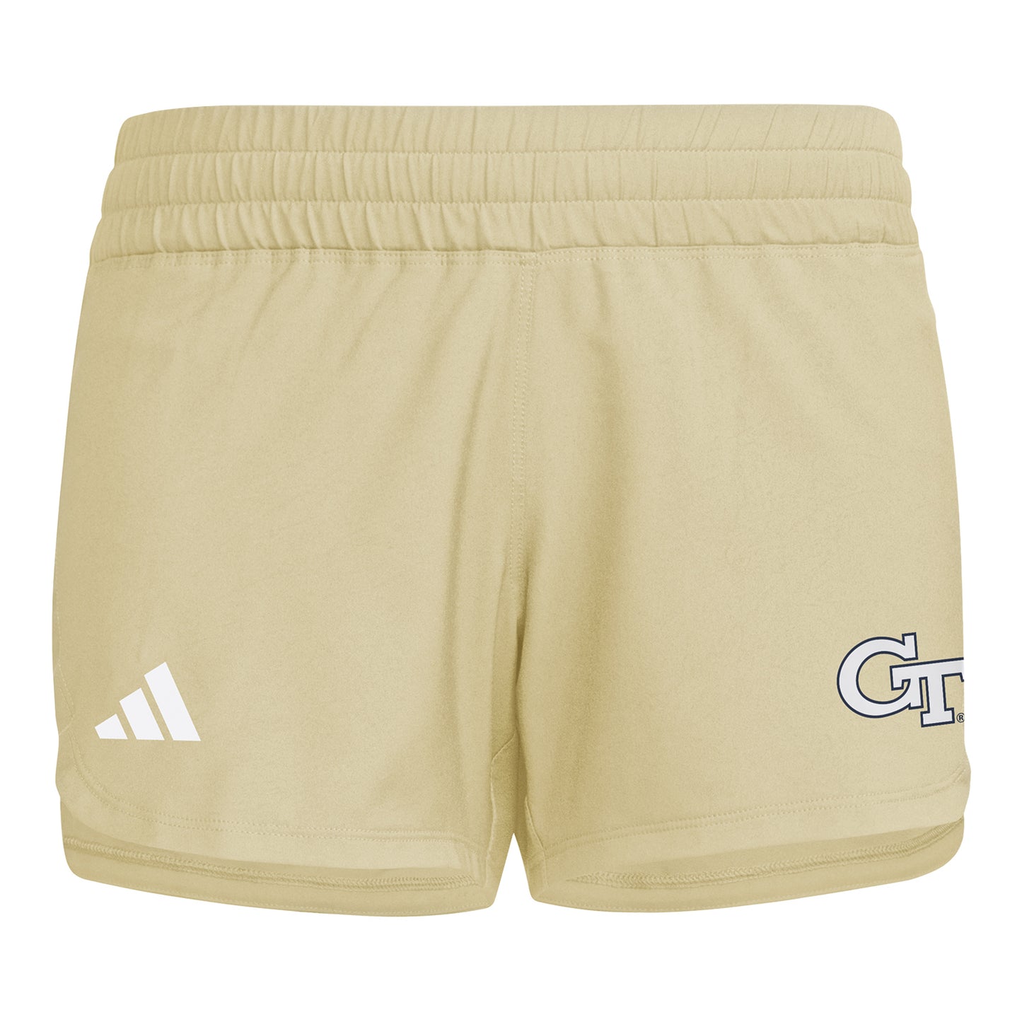 Georgia Tech Yellow Jackets Ladies Designed for Training Shorts In Gold -Front View