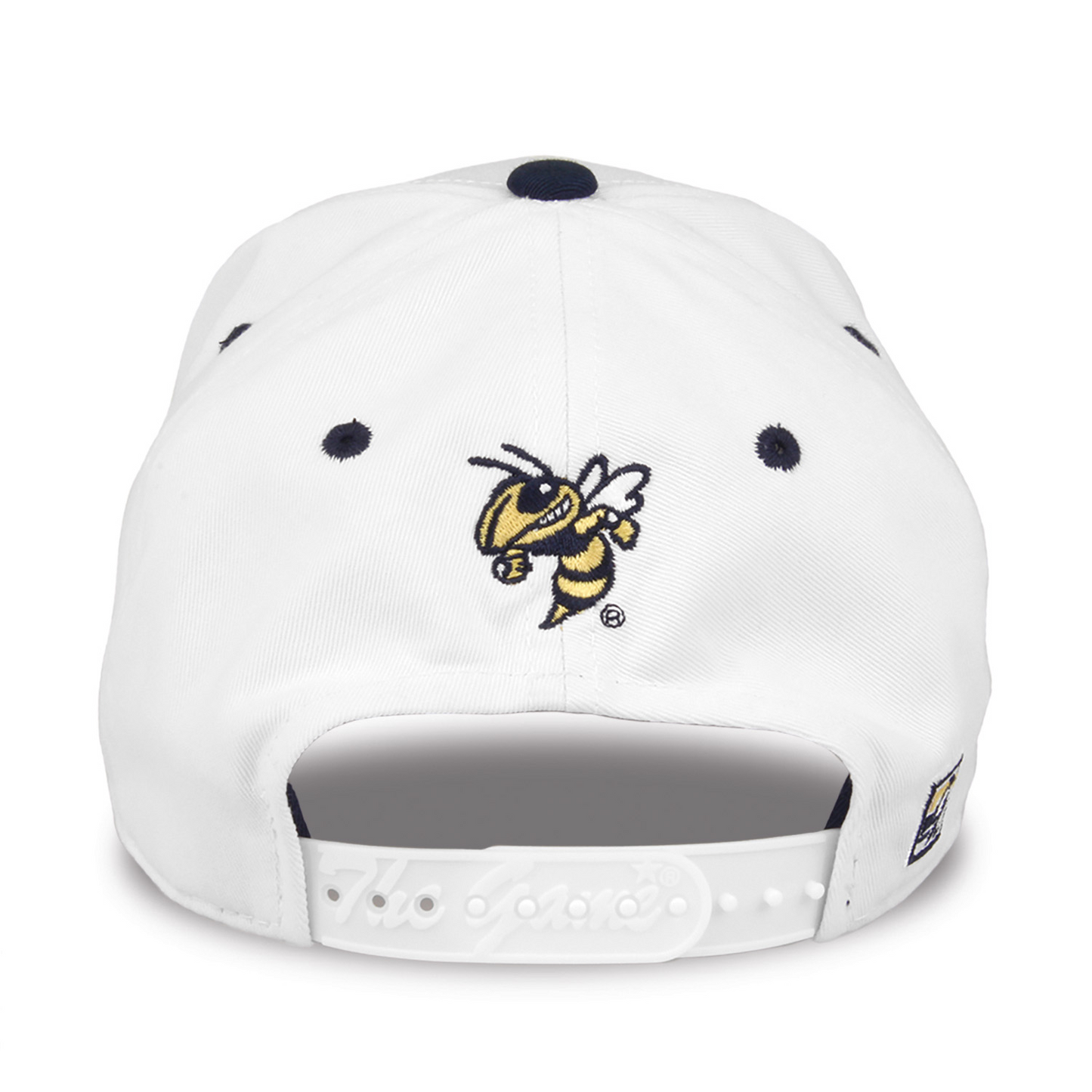 Georgia Tech Yellow Jackets Original Bar White Adjustable Hat - Back View