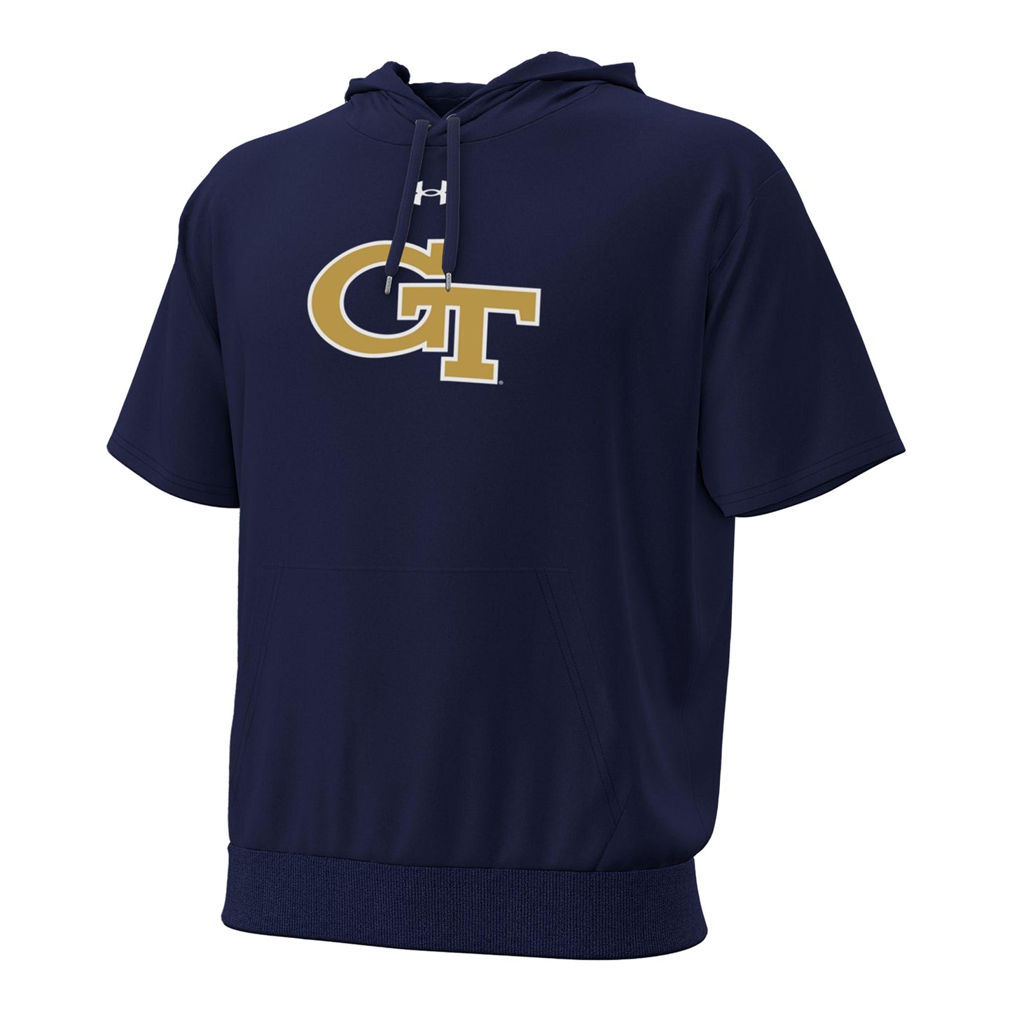 Georgia Tech Yellow Jackets Under Armour Coach Short Sleeve Fleece Hoodie