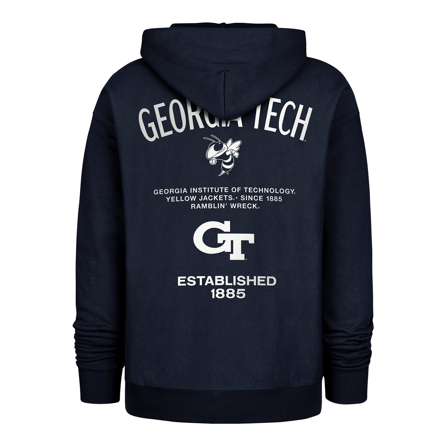Georgia Tech Yellow Jackets 47 Brand Constantine Foundation Navy Hoodie - Back View