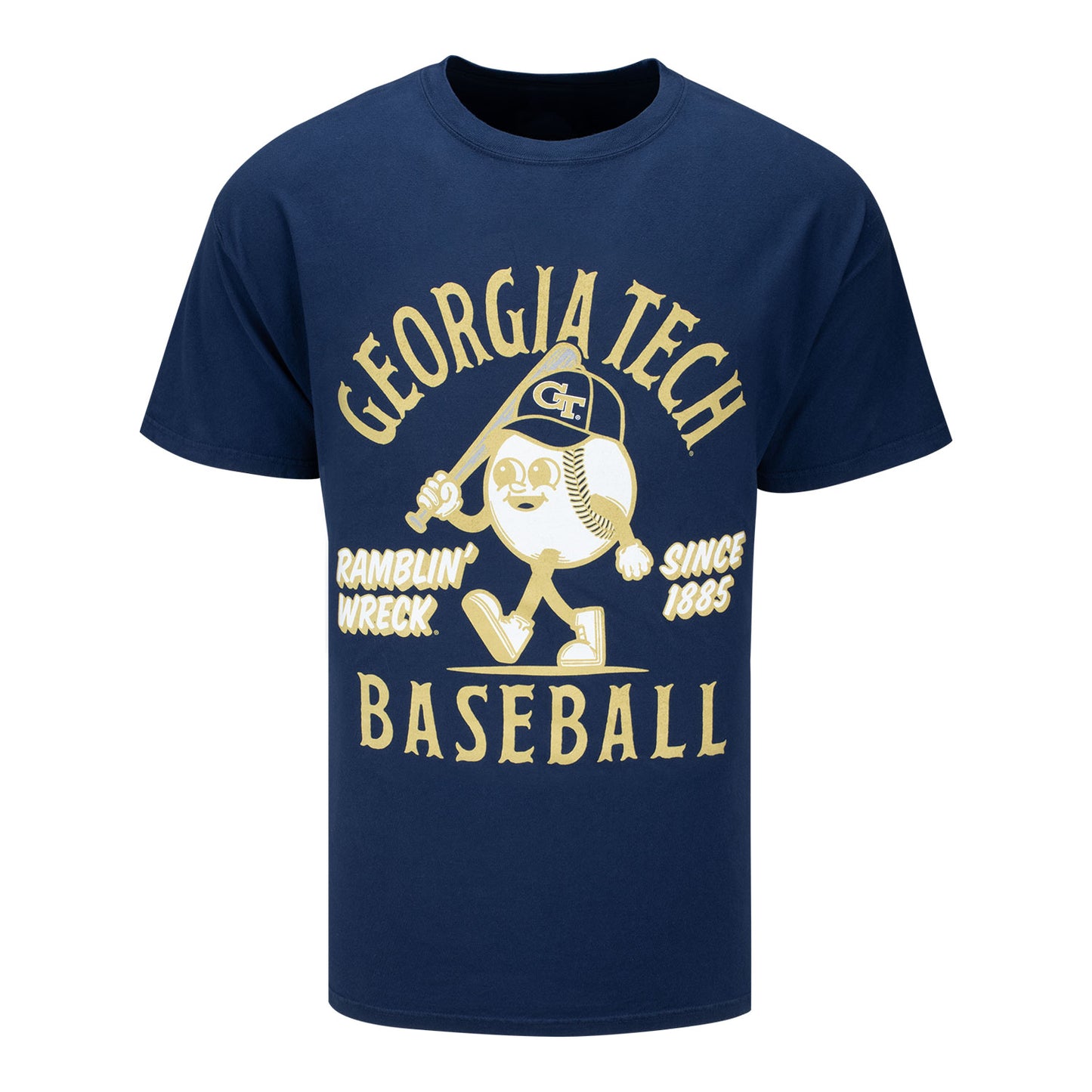 Georgia Tech Yellow Jackets Baseball School Pride T-Shirt In Navy - Front View