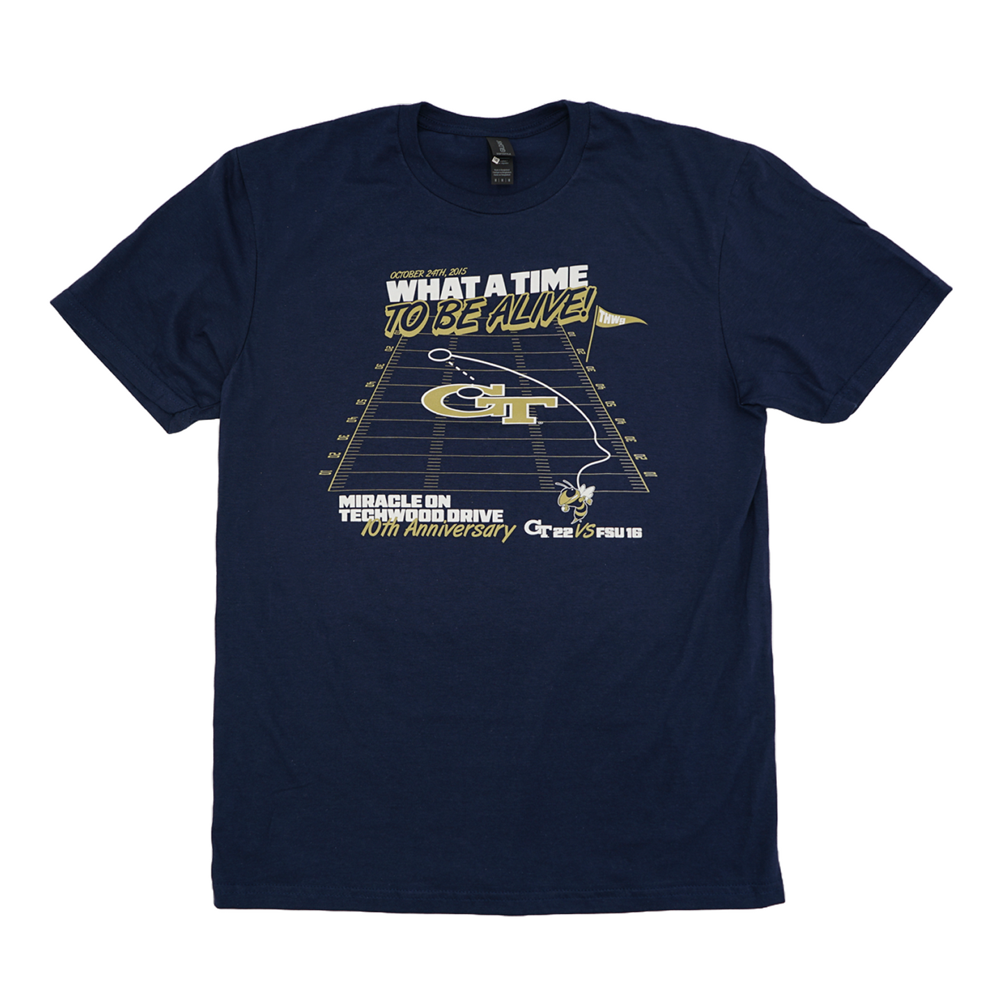 Georgia Tech Yellow Jackets Miracle on Techwood Drive 10th Anniversary Tee