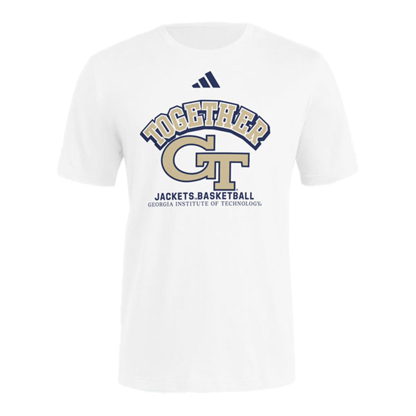 Georgia Tech Yellow Jackets Adidas Together Bench White T-Shirt