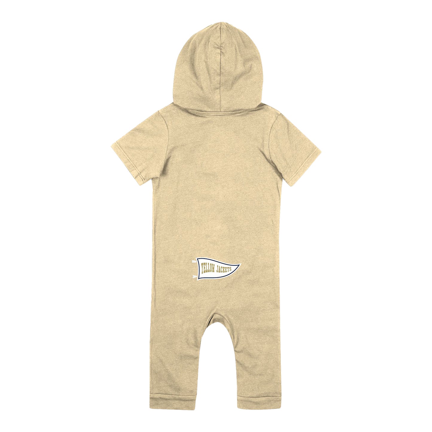 Infant Georgia Tech Yellow Jackets Keyboard Gold Romper - Back View
