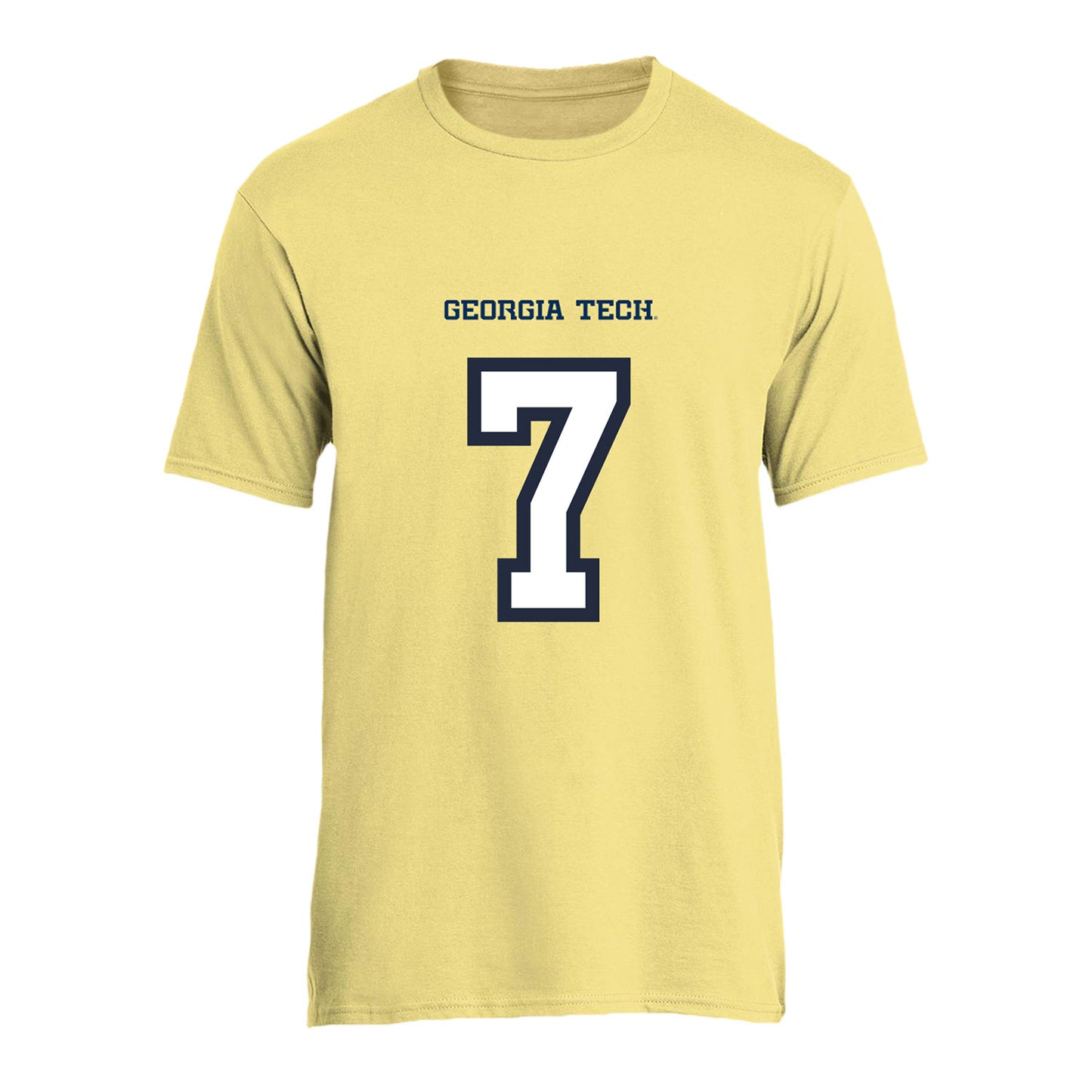 Georgia Tech Men's Basketball Student Athlete T-Shirt #7 Chas Kelley III - Front View