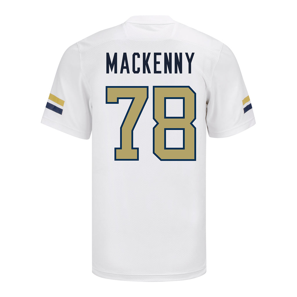 Georgia Tech Adidas Football Student Athlete #78 Ethan Mackenny White  Football Jersey