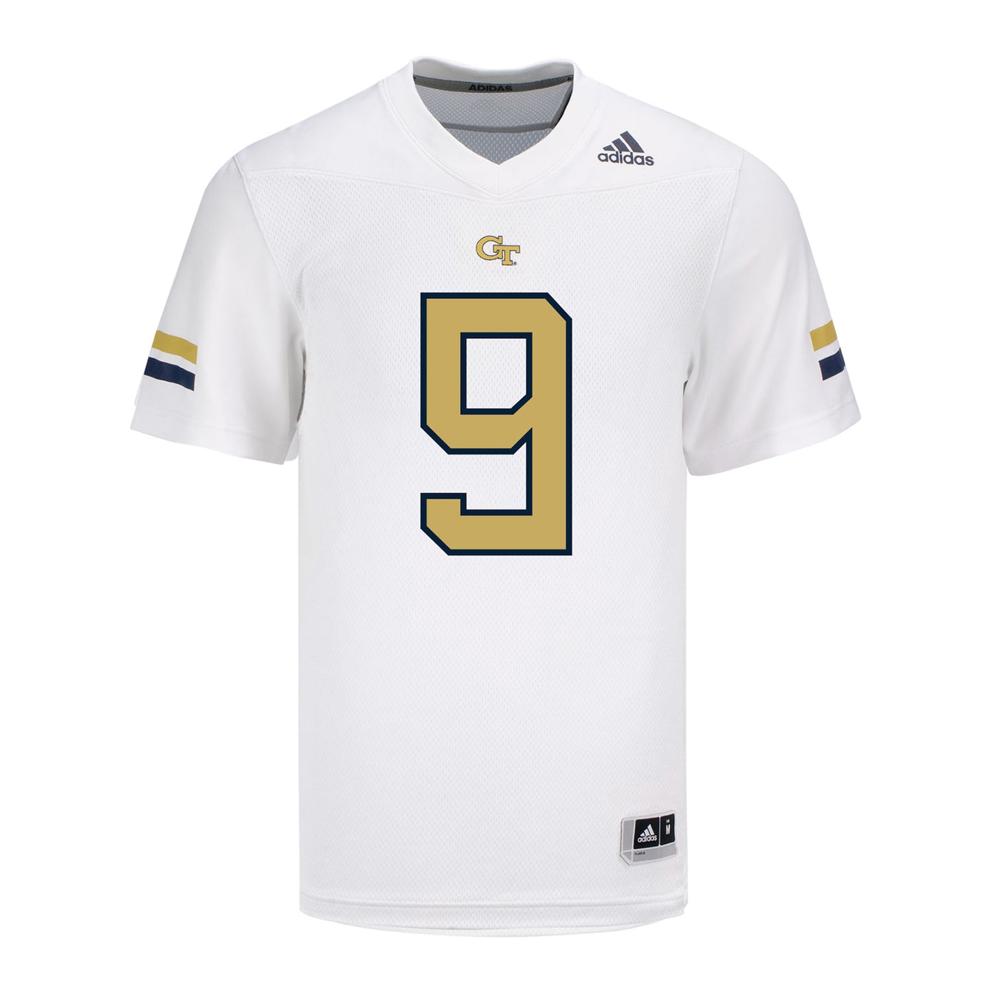 Georgia Tech Adidas Football Student Athlete #9 Omar Daniels White Football Jersey - Front View