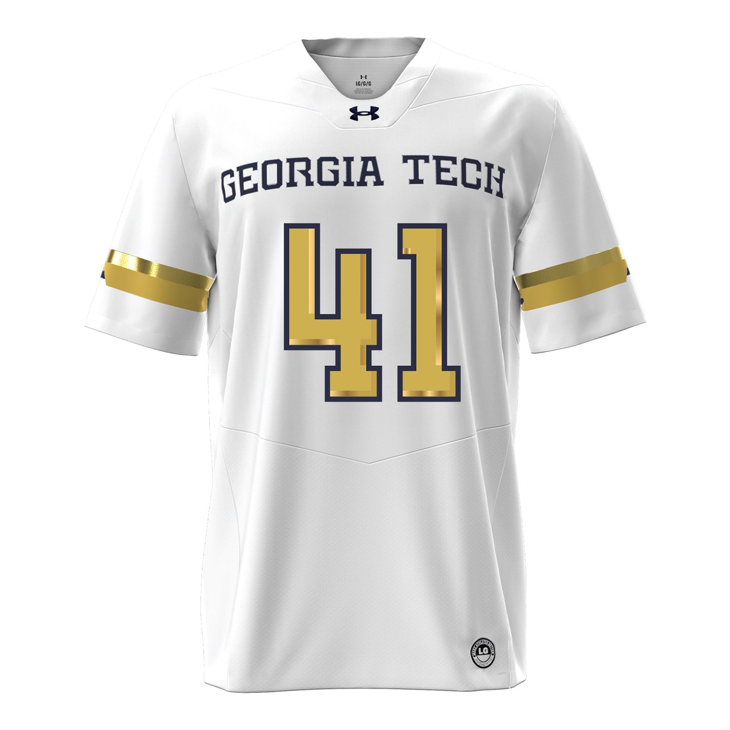 Georgia Tech Under Armour Football Student Athlete #41 Taje McCoy White Football Jersey