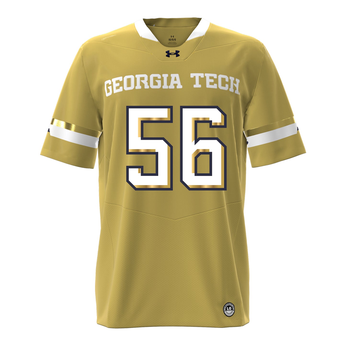 Georgia Tech Under Armour Football Student Athlete #56 Tim Griffin Gold Football Jersey