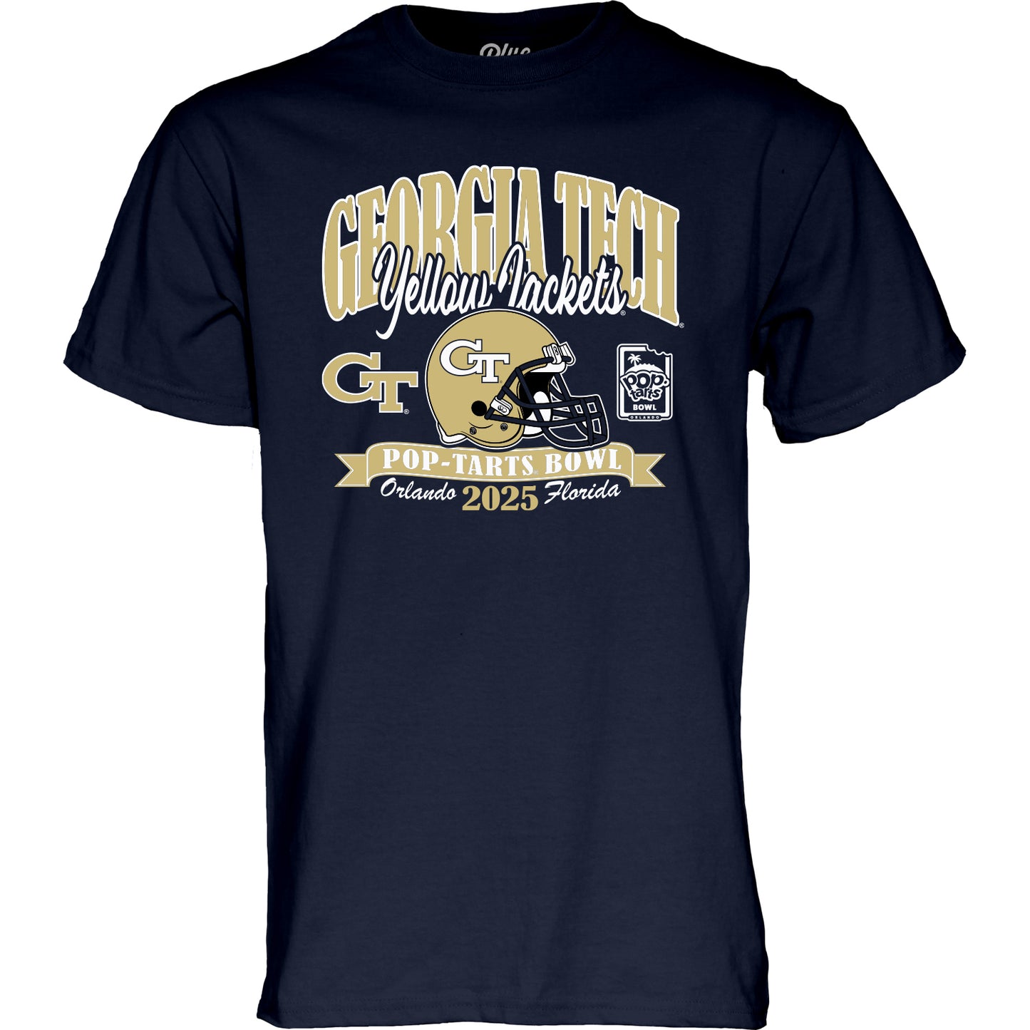 Georgia Tech Yellow Jackets Football Pop-Tarts Bowl T-Shirt In Navy - Front View