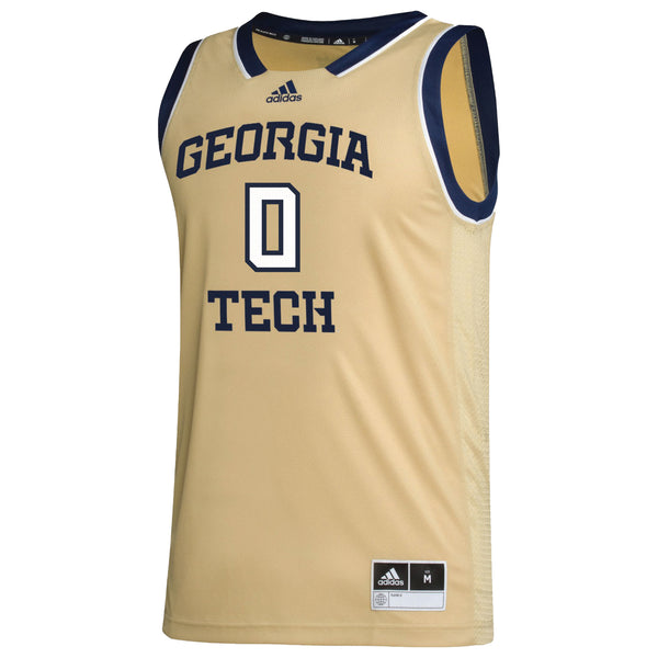 Georgia Tech Adidas Men's Basketball Student Athlete Sand Jersey #0 Lance Terry - Front View