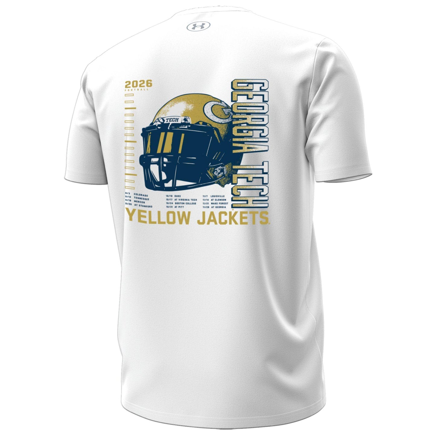 Georgia Tech Yellow Jackets Under Armour 2026 Football Season Schedule T-Shirt