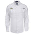 Georgia Tech Yellow Jackets Tamiami Long Sleeve Woven Shirt! in White - Front View