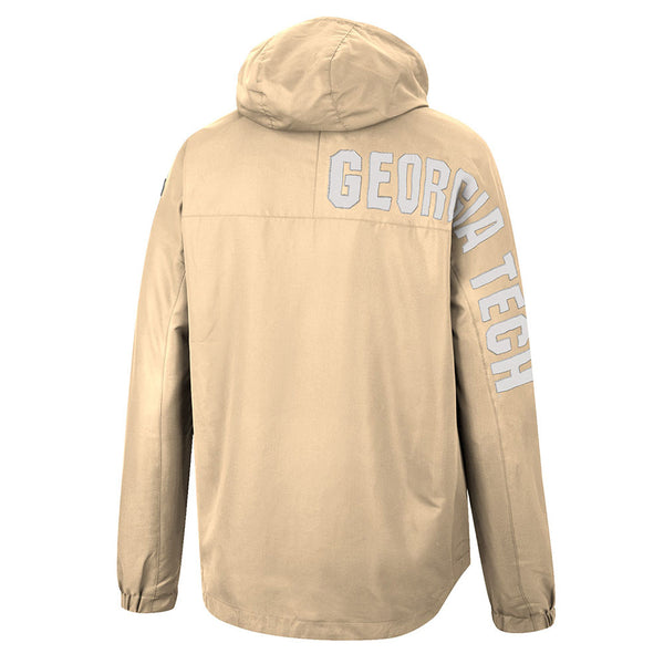 Georgia Tech Yellow Jackets Two Tone 1/4 Zip Jacket in Gold and White - Back View