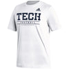 Georgia Tech Yellow Jackets Adidas House Football T-Shirt in White - Front View