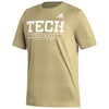 Georgia Tech Yellow Jackets Adidas House T-Shirt in Sand - Front View