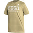 Georgia Tech Yellow Jackets Adidas House T-Shirt in Sand - Front View