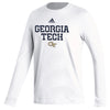 Georgia Tech Yellow Jackets Adidas Fresh White GT Long Sleeve T-Shirt