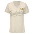 Ladies Georgia Tech V Neck "The Ace" T-Shirt in Oatmeal - Front View