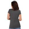 Georgia Tech Yellow Jackets Ladies Short Sleeved Distressed T-Shirt in Grey - Back View