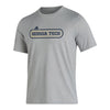 Georgia Tech Yellow Jackets Adidas Oval Wordmark T-Shirt - Front View