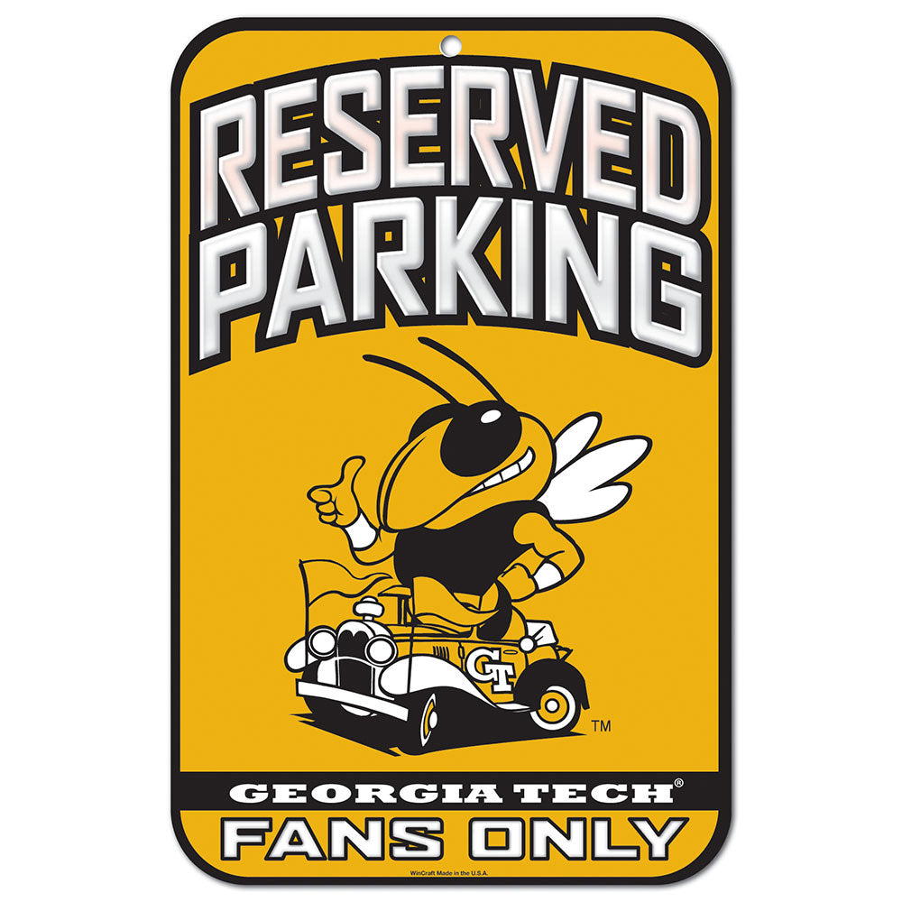 Georgia Tech Yellow Jackets Reserved Parking Sign
