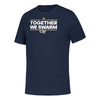 Youth Georgia Tech Adidas Together We Swarm T-Shirt in Navy - Front View