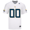 Georgia Tech Adidas Personalized White Replica Football Jersey - Front View