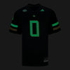 Georgia Tech Football Adidas Ghost Stories #0 Black Glow Jersey - Front Glow View