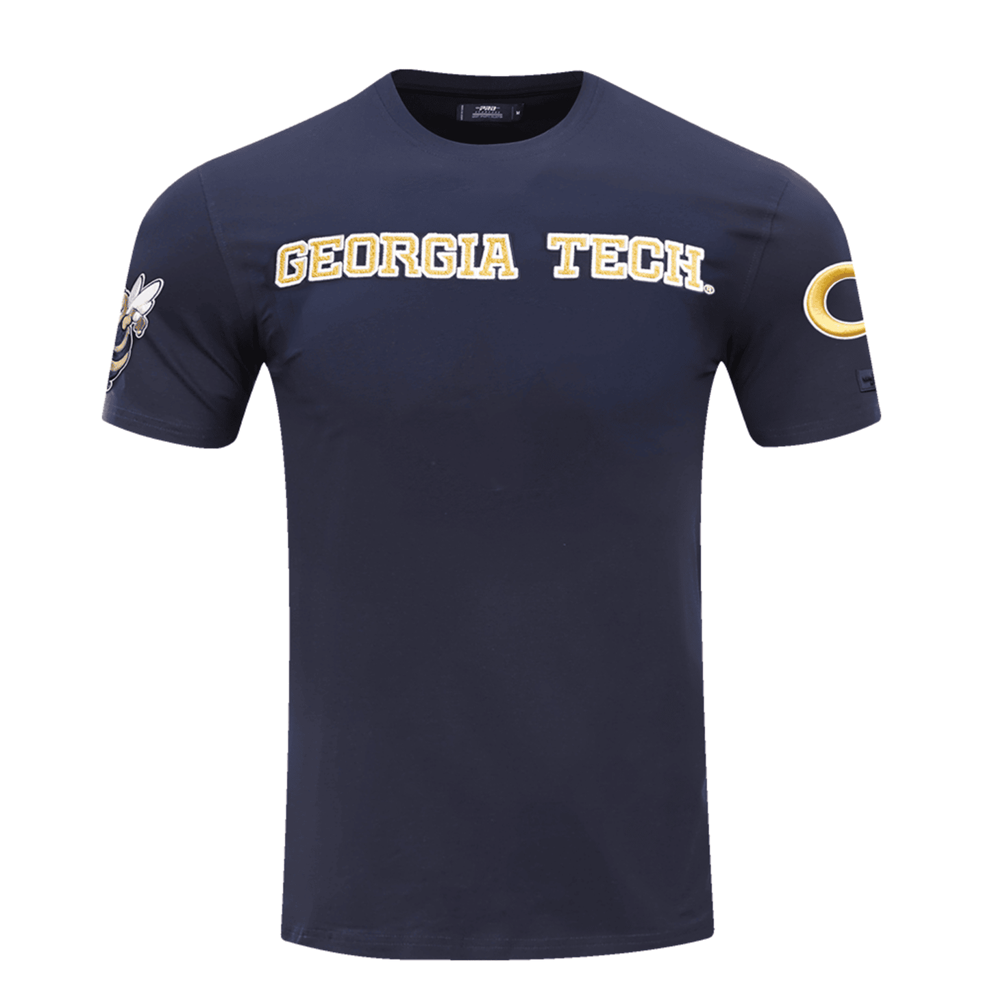 Georgia Tech Yellow Jackets Navy Wordmark T-Shirt In Navy - Front View