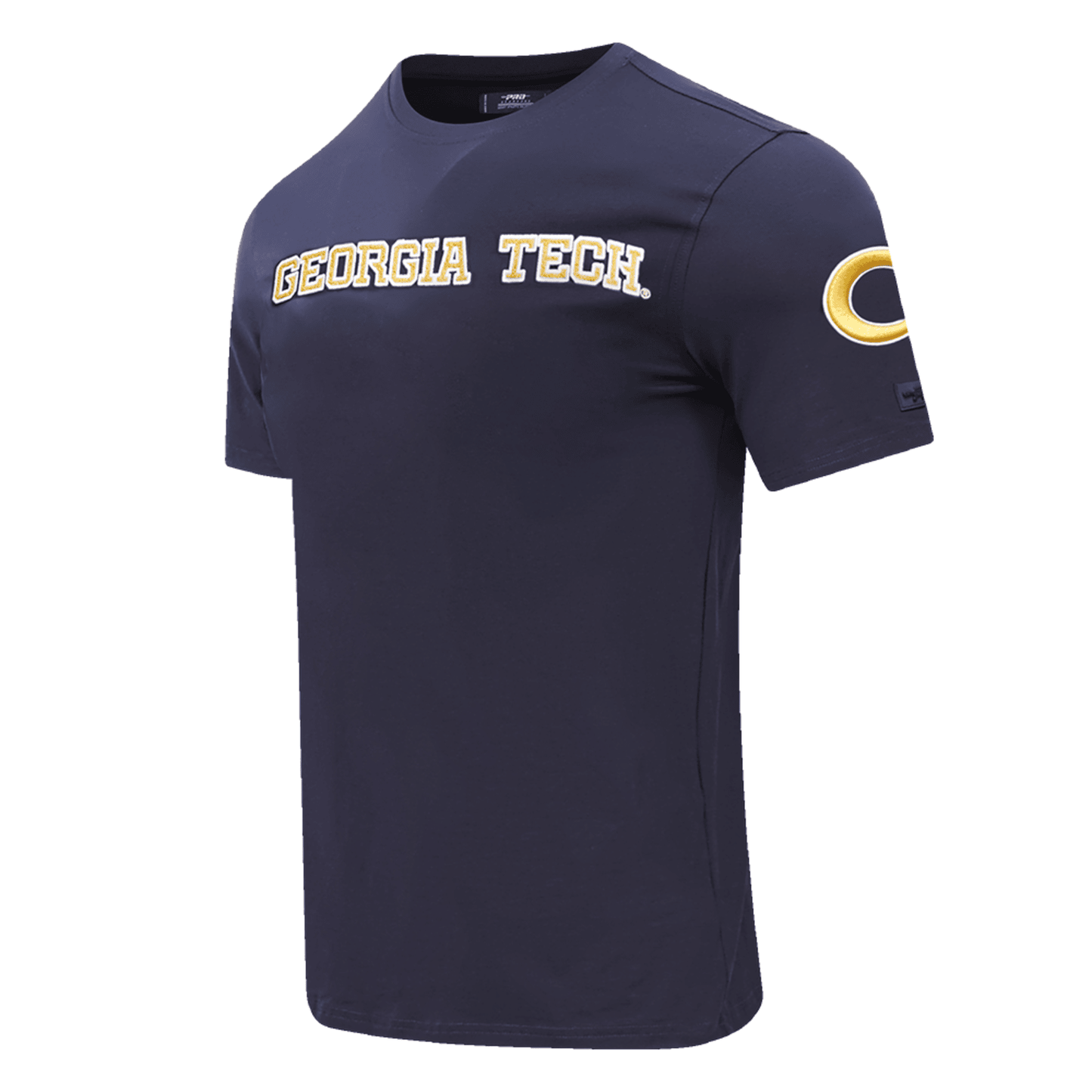 Georgia Tech Yellow Jackets Navy Wordmark T-Shirt In Navy - Front Side  View