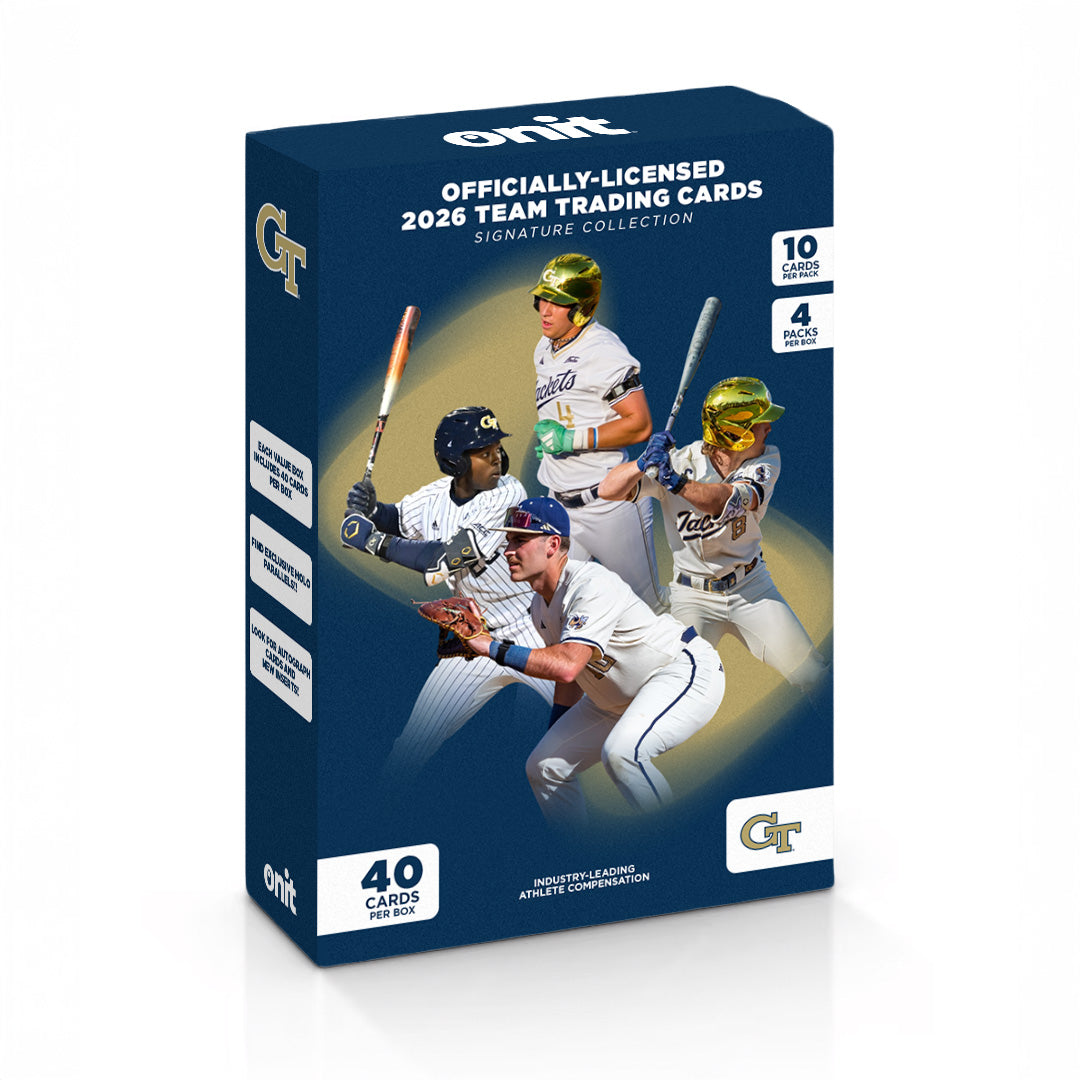 ONIT Georgia Tech Yellow Jackets Baseball 2025-2026 NIL Trading Card Value Box - Front View