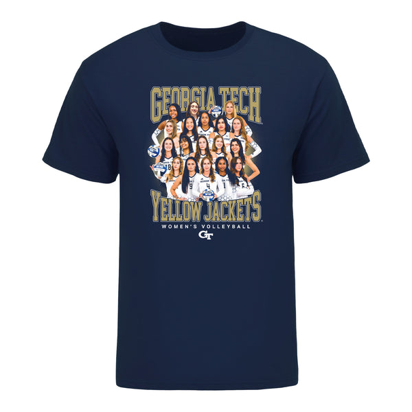 Georgia Tech Yellow Jackets 2024-2025 Women's Volleyball Team T-Shirt - Front View