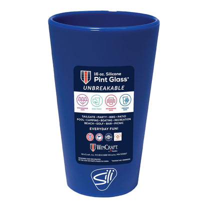 Georgia Tech Yellow Jackets Navy Silicone Pint Cup - Back View