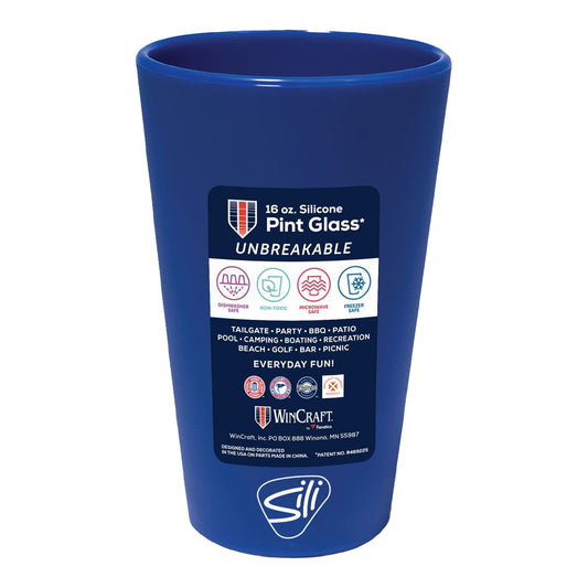 Georgia Tech Yellow Jackets Navy Silicone Pint Cup - Back View