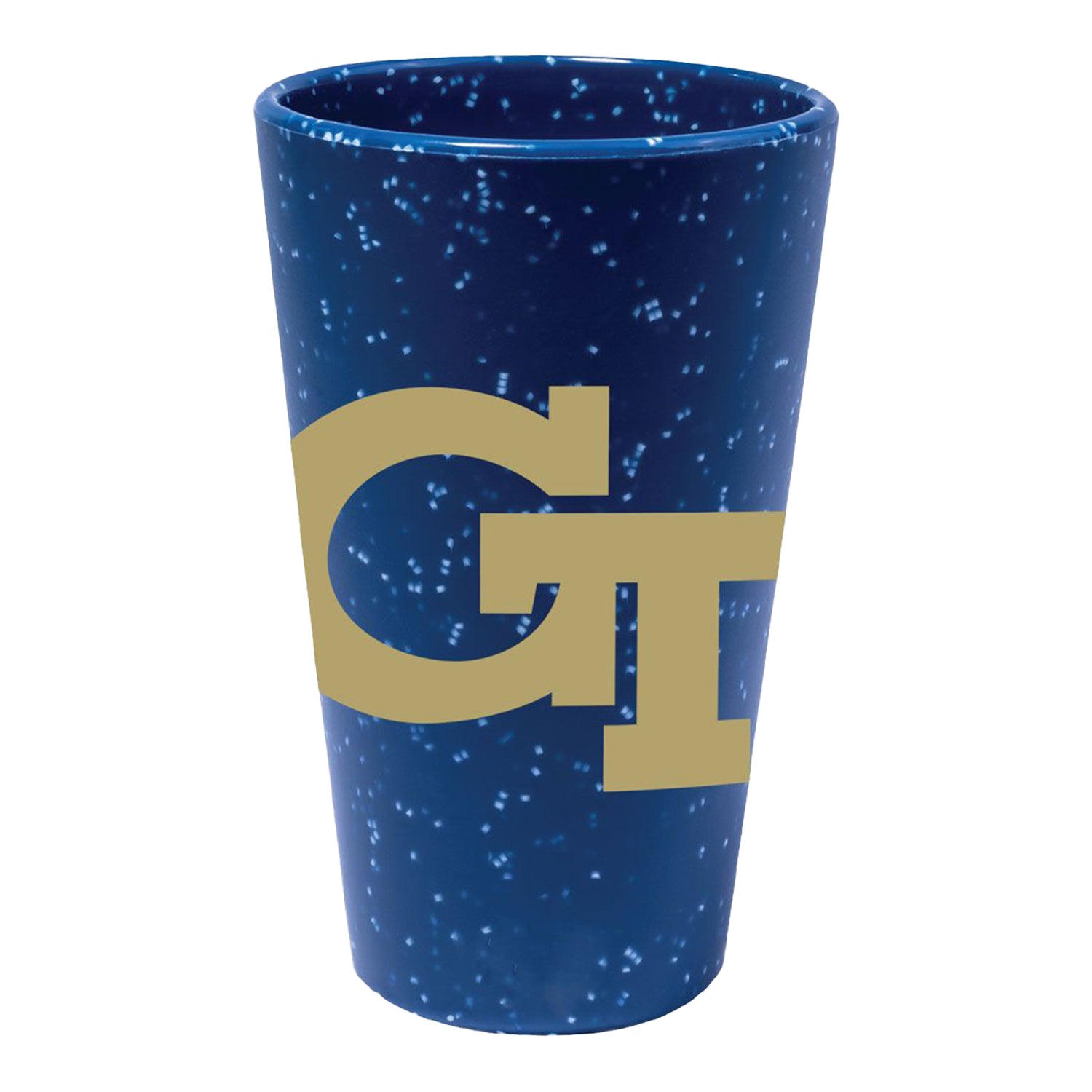 Georgia Tech Yellow Jackets Navy Silicone Pint Cup - Front View
