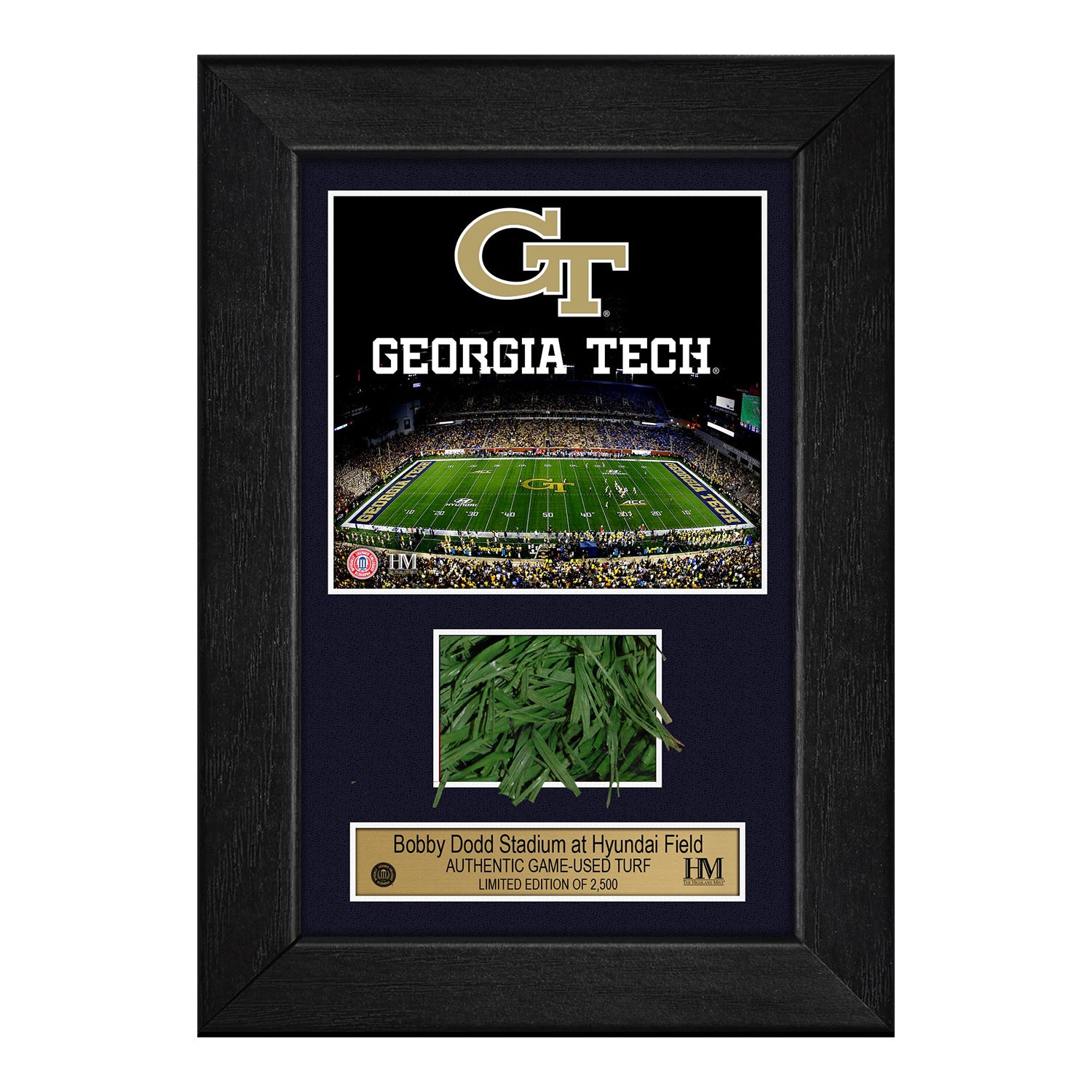 Georgia Tech Yellow Jackets Game-Used M-Series Turf Frame - Front View
