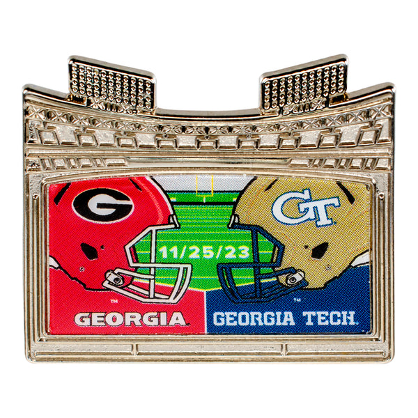 Georgia Tech Yellow Jackets Gameday Vs Georgia Hatpin - Front View