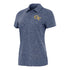 Ladies Georgia Tech Yellow Jackets Matter Heather Navy Polo - Front View