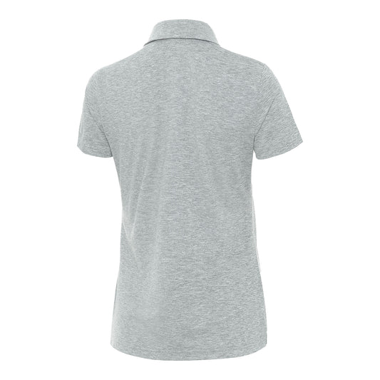 Ladies Georgia Tech Yellow Jackets Matter Heather Grey Polo - Back View