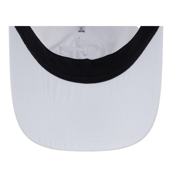 Ladies Georgia Tech Yellow Jackets Functional Pony Tail White Hat - Under Visor View