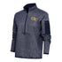 Ladies Georgia Tech Yellow Jackets 1/2 Zip Fortune Heather Navy Pullover Jacket - Front View