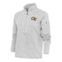 Ladies Georgia Tech Yellow Jackets 1/2 Zip Fortune Heather Grey Pullover Jacket - Front View