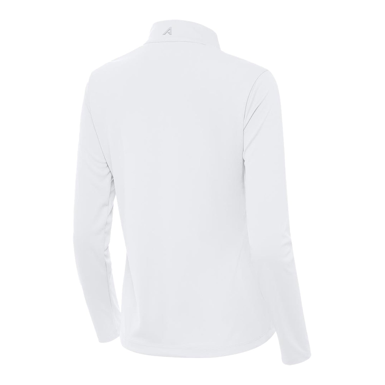 Ladies Georgia Tech Yellow Jackets 1/2 Zip Tribute White Jacket - Back View