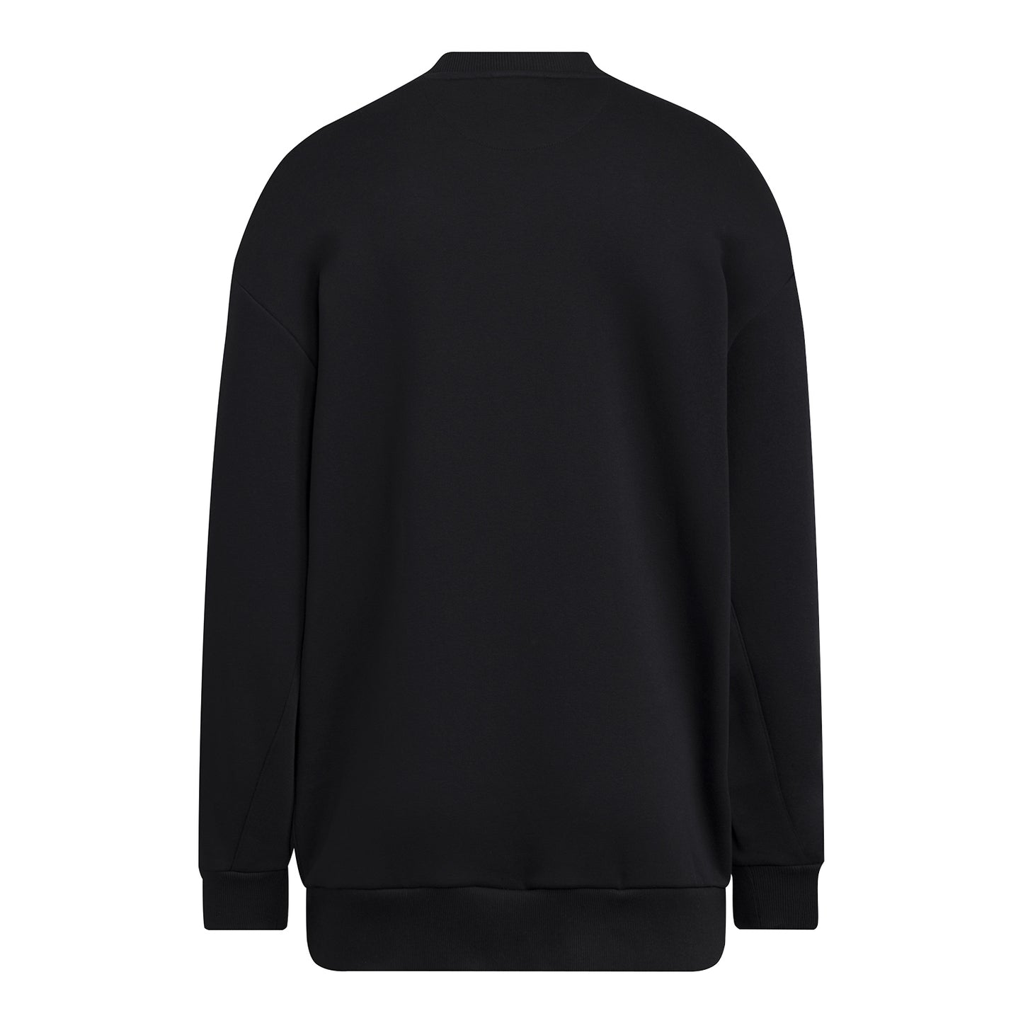 Georgia Tech Yellow Jackets Adidas Ladies Arched Crewneck Sweatshirt In Black - Back View