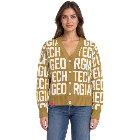 Georgia Tech Yellow Jackets Lusso Gold Cardigan