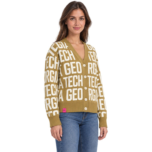 Georgia Tech Yellow Jackets Lusso Gold Cardigan