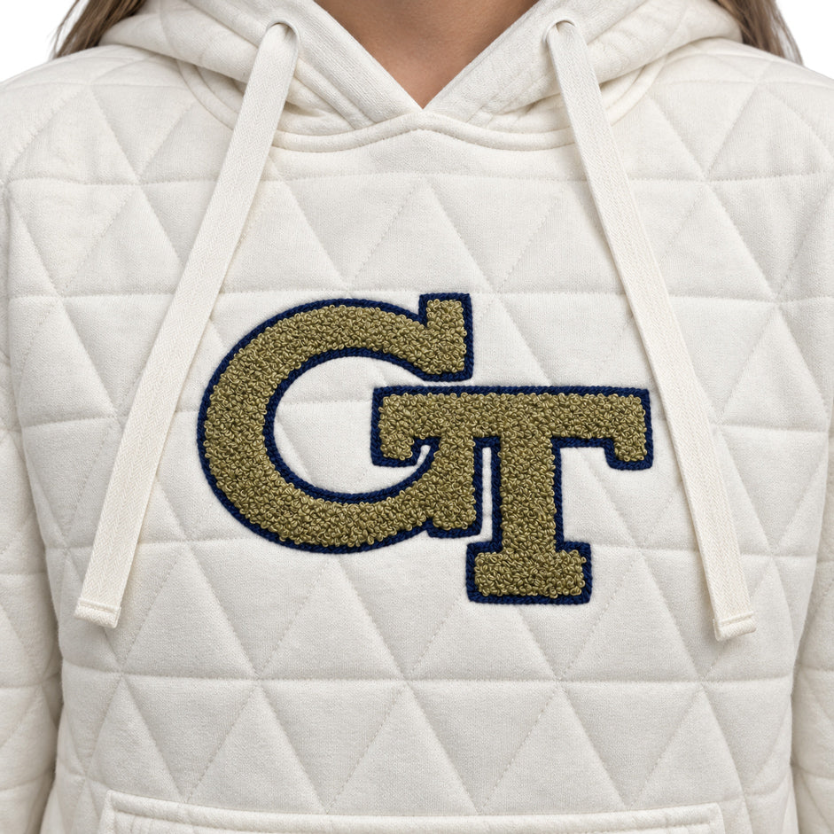 Georgia Tech Yellow Jackets Lusso Maddie Quilt  Hoodie